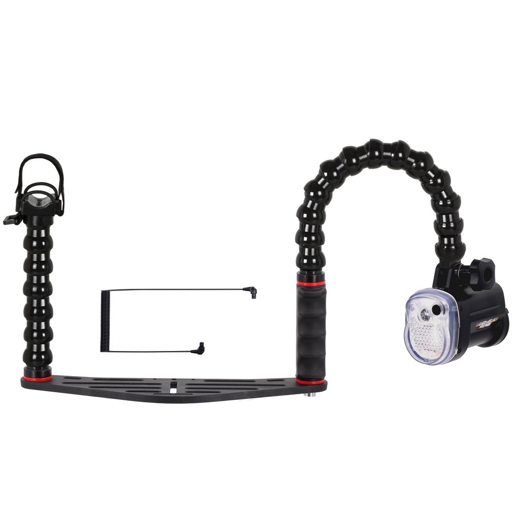 Pack Platine pour caisson photo sous-marine avec Flash Sea and Sea YS-03 et Câble Fibre Optique