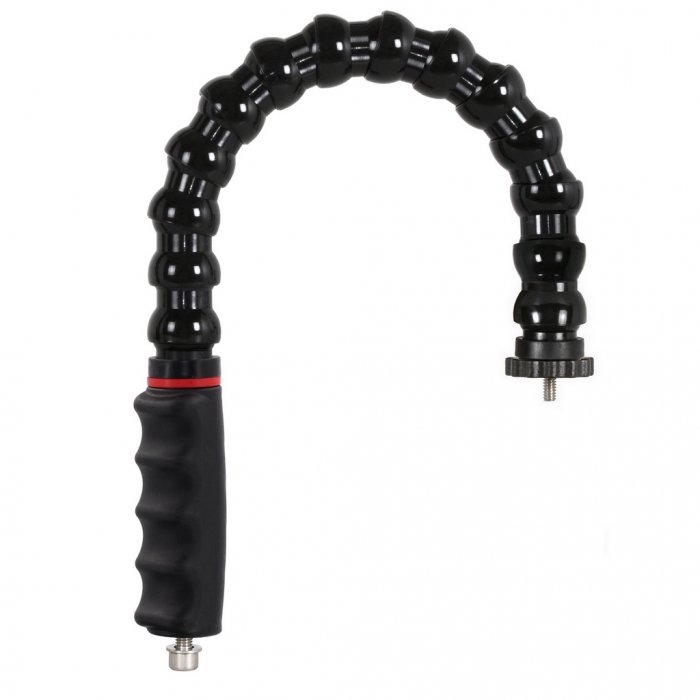 Handle with Flexible Arm With M8 Female Threaded Bolt and 1/4 Tripod Screw with Flange Disc Female Thread 50 cm