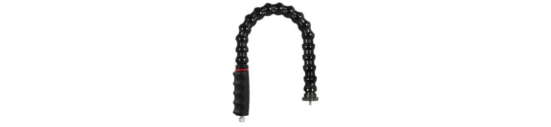 Handle with Flexible Arm With M8 Female Threaded Bolt and 1/4 Tripod Screw with Flange Disc Female Thread 58 cm