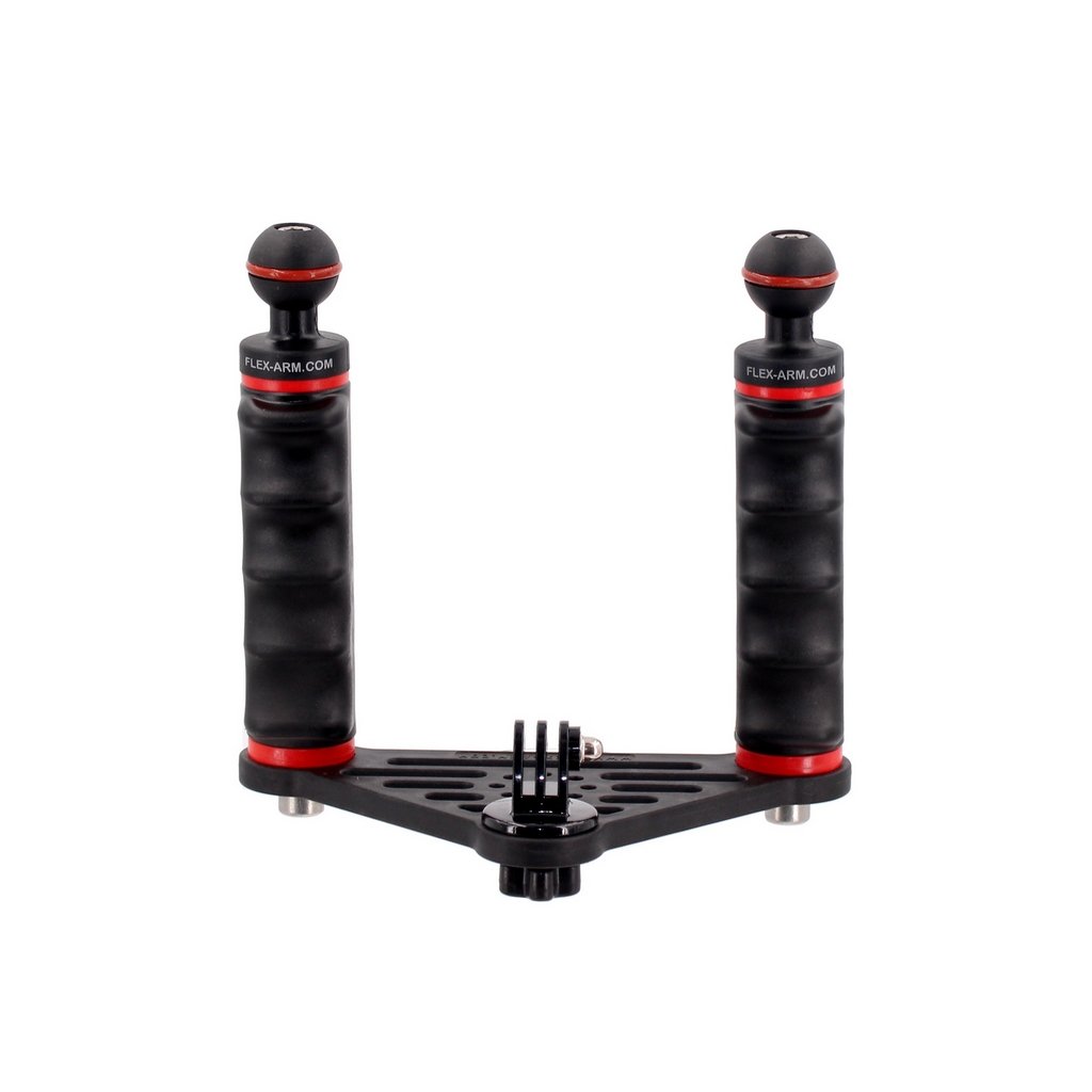 Mini Pletina para Action Cam Doble Puño con Bola 25 mm