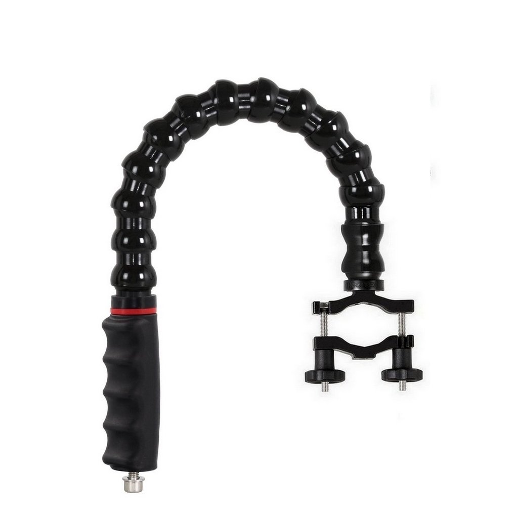 Impugnatura Braccio Flessibile con Filetto Femmina M8 e Terminale Fascetta Stringitubo - 50 cm