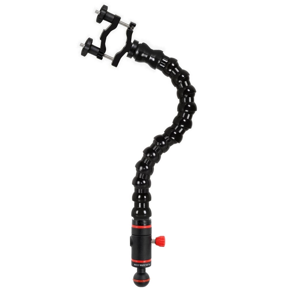 Braccio Flessibile Sgancio Rapido con Sfera 25 mm Terminale Fascetta Stringitubo Lung 45 cm