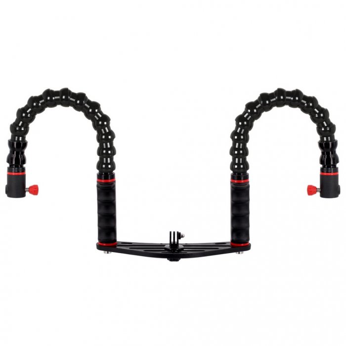 Staffa Subacquea Action Cam Impugnature Bracci Flessibili Terminale Quick Release