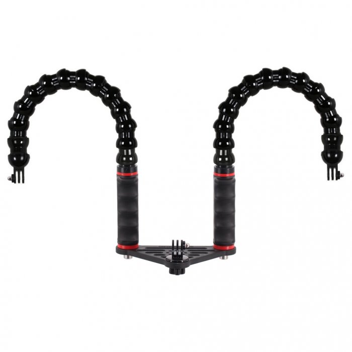 Mini Kameraschiene mit Handgriff mit Flexarm für Actionkamera