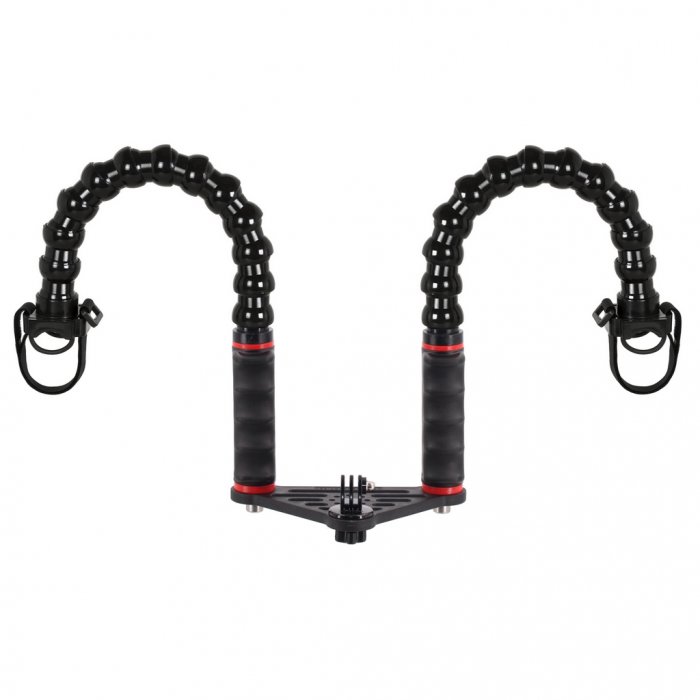 Mini Underwater Bracket with Handles Flex Arm Lights Adapter for Action Camera GoPro