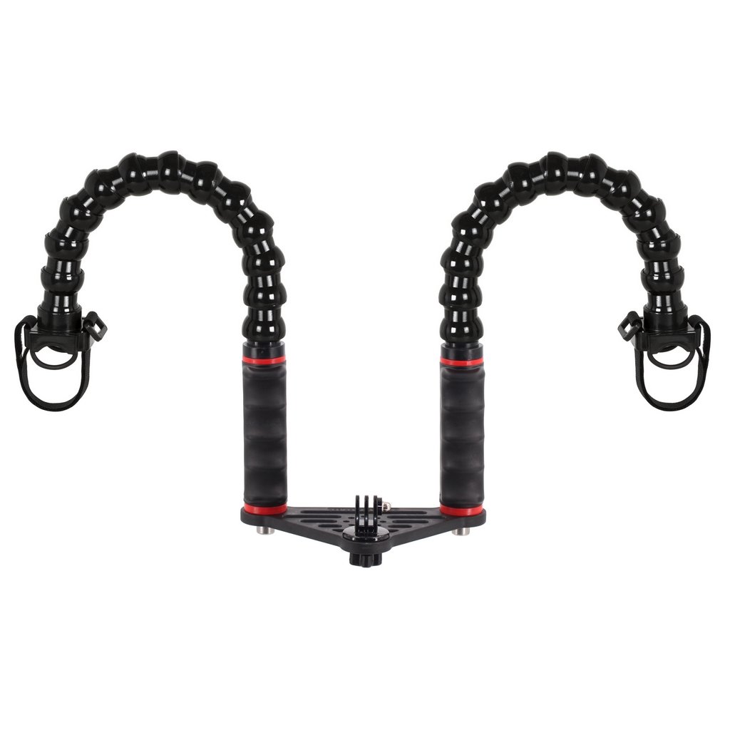 Mini Kameraschiene mit Handgriff mit Flexarm Adapter Taschenlampen für Actionkamera