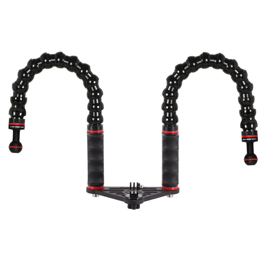 Mini Underwater Bracket with Handles Flex Arm 1-Inch Ball 25 mm for Action Camera GoPro