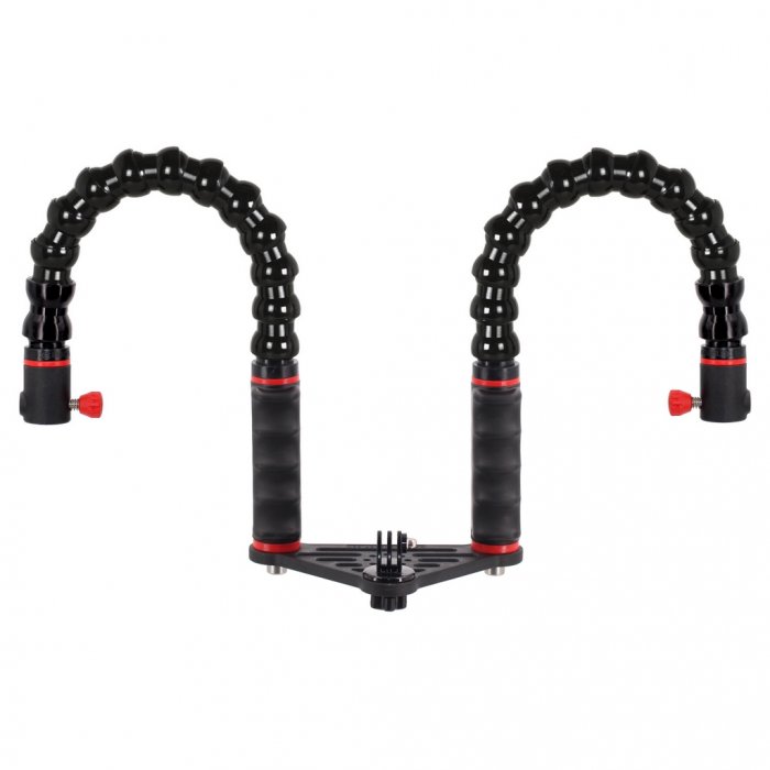 Mini Platine Double Poignée avec Bras Flexible Quick Release