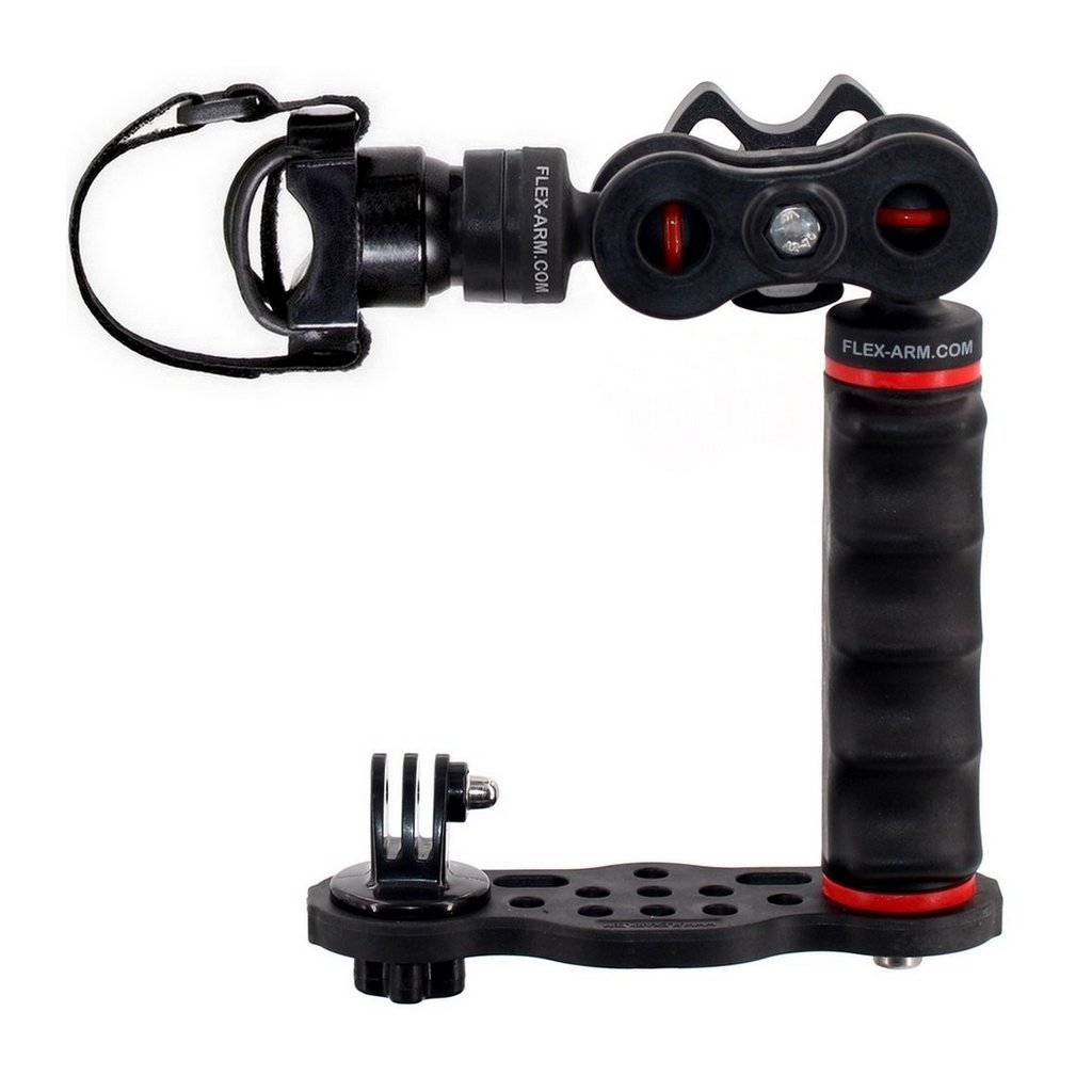 Pletina Go-Tray con Bola 25 mm y Adaptador Universal para Focos con Suporte GoPro