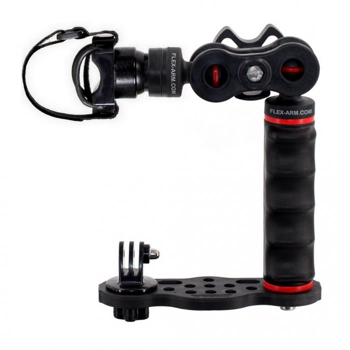 Pletina Go-Tray con Bola 25 mm y Adaptador Universal para Focos con Suporte GoPro