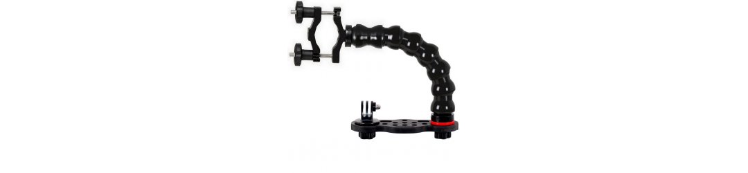 GO-TRAY Underwater Bracket With 3/4 Flex Arm and  Pipe Clamp