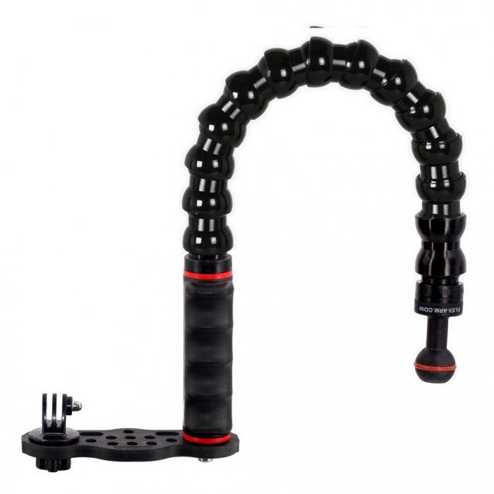 GO-TRAY Unterwasser Tray Schiene mit Handgriff Flexarm und Kugel 25 mm für GoPro