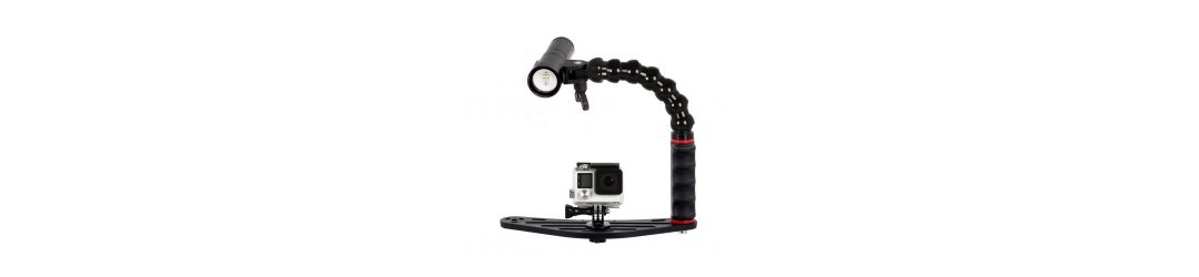 Pletina Universal para Action Cam y Puño Brazo Flexible Adaptador YS - GoPro