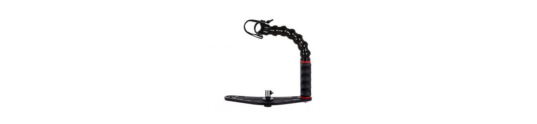 Underwater Tray With Single Handle and Flex Arm Universal Lights Adapter for Action Camera