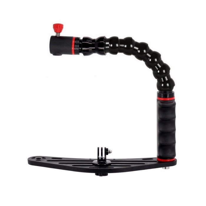 Unterwasser Tray Schiene für Action-Kameras mit Handgriff und Flexarm mit Schnellverschluss