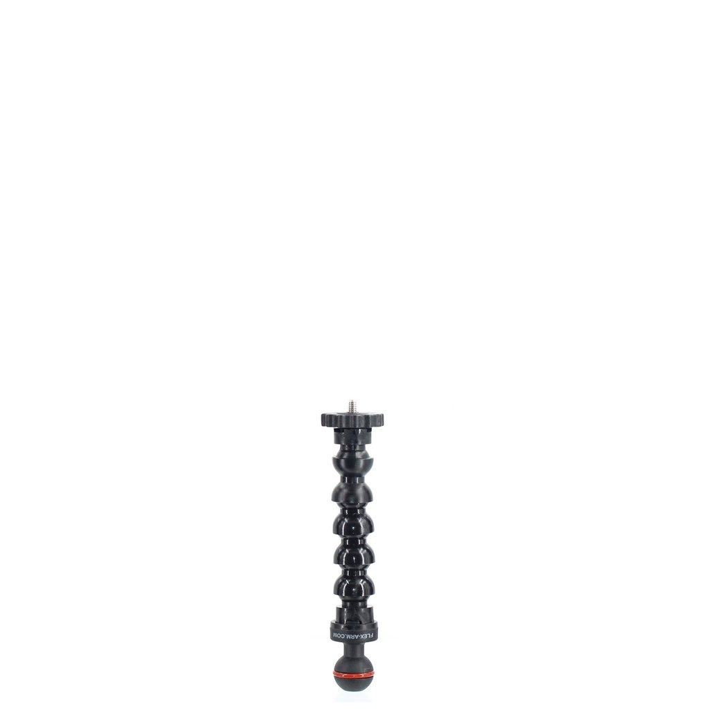 Mini Brazo Flexible 1/2 con Bola 25 mm y Rosca Macho 1/4 Unc con Arandela de Seguridadde Trípode Long 15 cm