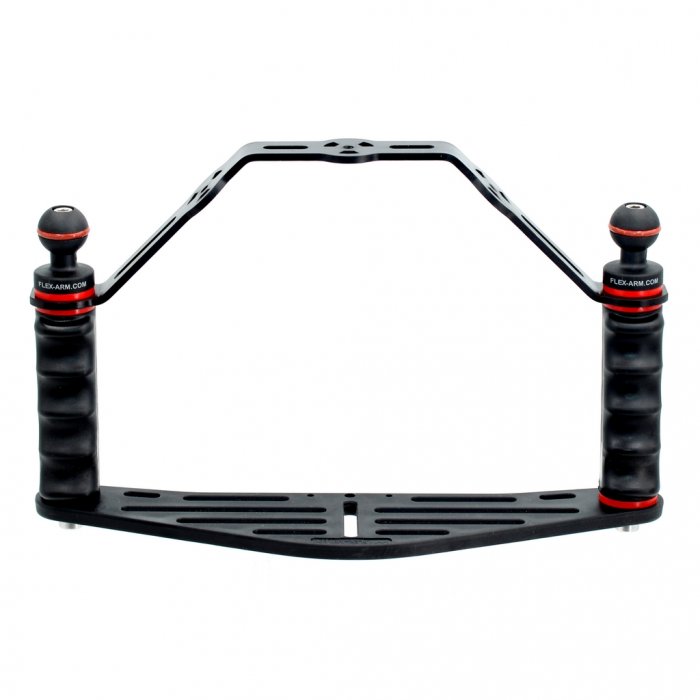 Kameraschiene für Unterwassergehäuse und Handgriff Kugel 25 mm mit Standard Cross Bar