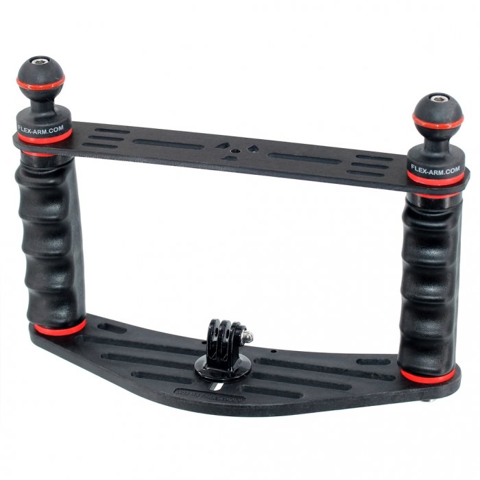 Pletina para Action Cam Doble Puño con Cross Bar Standar