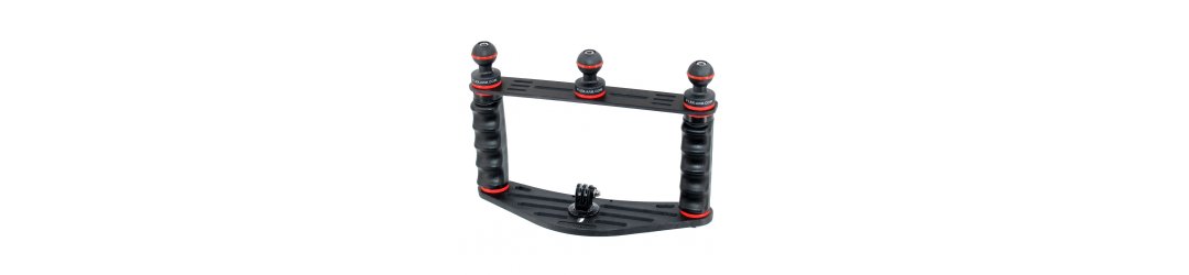 Pletina para Action Cam Doble Puño con Cross Bar Standar et Bola de 25 mm