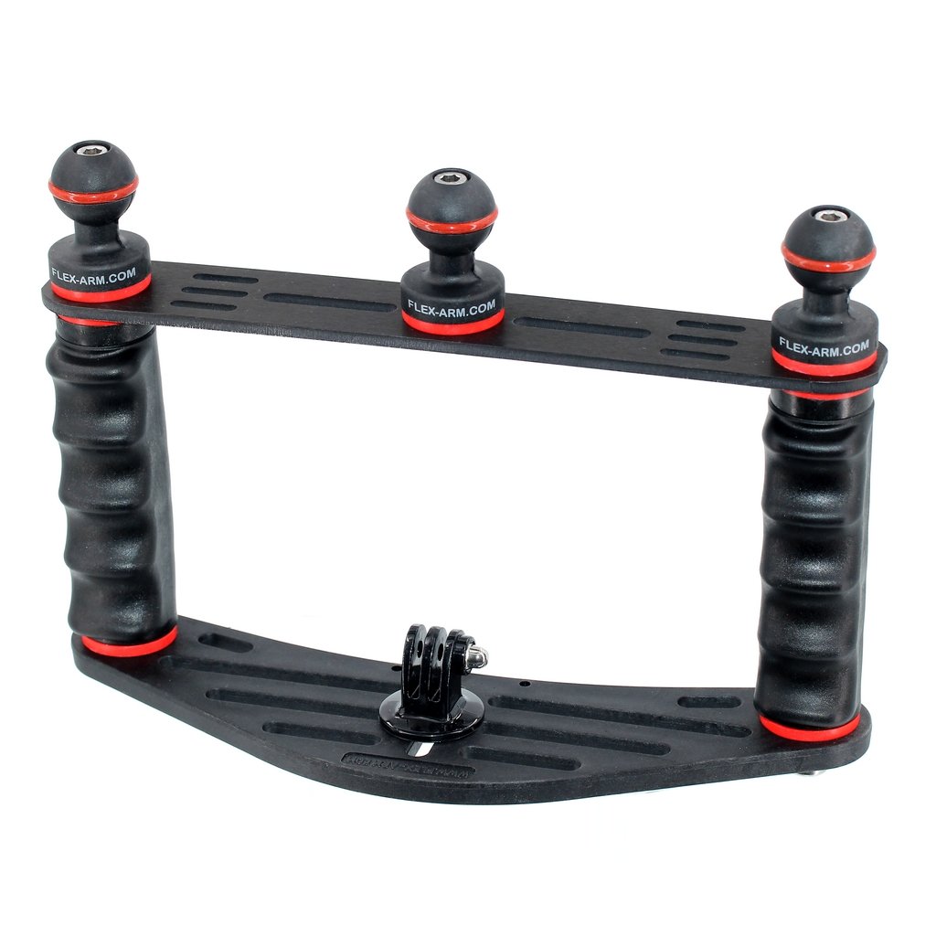 Staffa Subacquea Action Cam con Barra Cross Bar e Sfera 25 mm