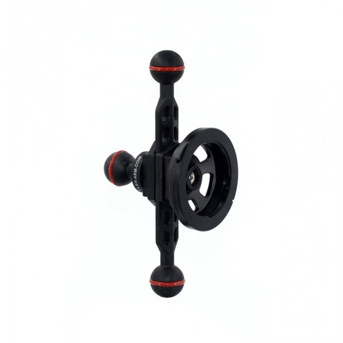 Plastic Carbon Braccio Tripla Sfera 25 mm Lung 18 cm Supporto Lenti a Sgancio Rapido QRS-02-MBP