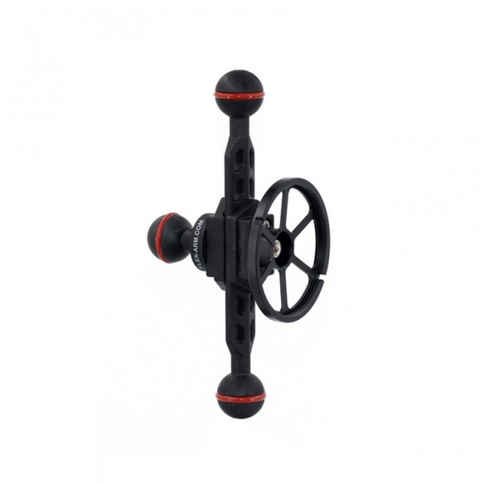Plastic Carbon Arm with Triple 1-inch Ball Length 18 cm and Lens Holder M67