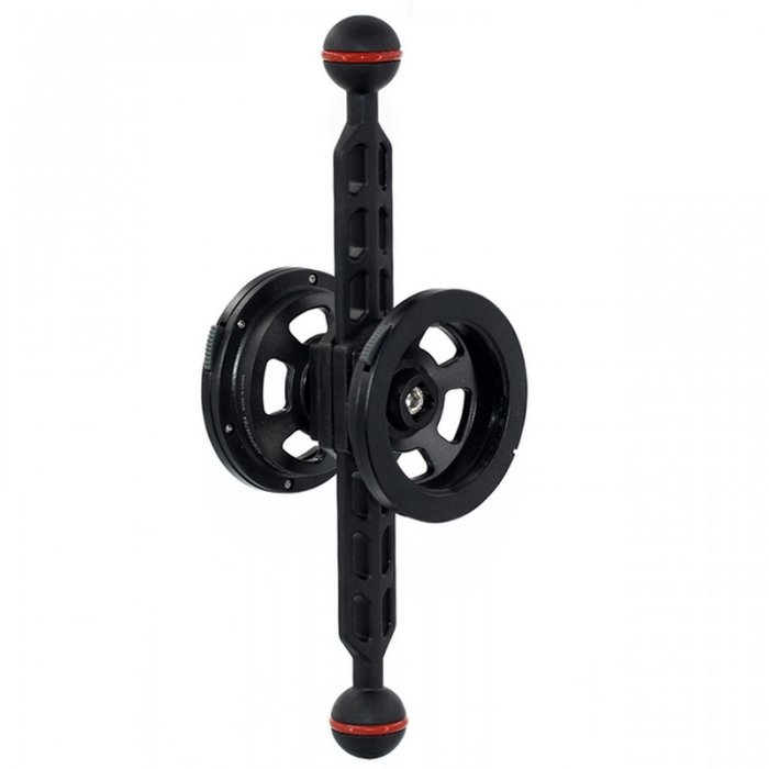 Plastic Carbon Brazo Bola 25 mm Long 24 cm y Doble Porta Objetivo QRS-02-MBP
