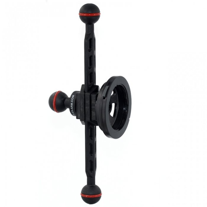 Plastic Carbon Arm with Triple 1-Inch Ball Length 24 cm and Lens Holder Quick Release System QRS-02-MBP