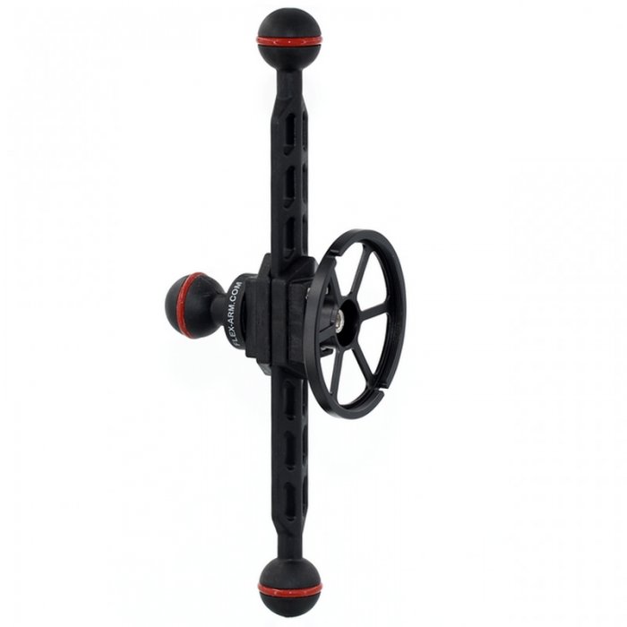 Plastic Carbon Braccio Tripla Sfera 25 mm Lung 24 cm Supporto Lenti Filetto M67