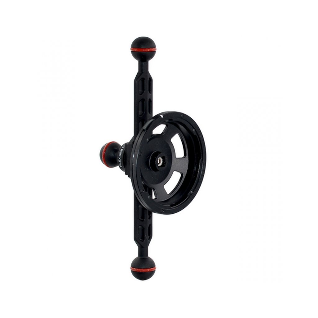 Plastic Carbon Brazo Triple Bola 25 mm Long 24 cm y Porta Objetivo QRS-01-MB4P