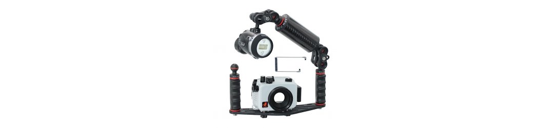 Set Ikelite Carcasa Submarina para Olympus TG-7 y Flash AOI Ultra Compact Strobe Q1