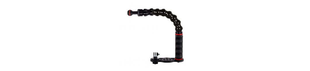 GO-TRAY V6 Unterwasser Tray Schiene mit Handgriff Flexarm und Kugel 25 mm für GoPro
