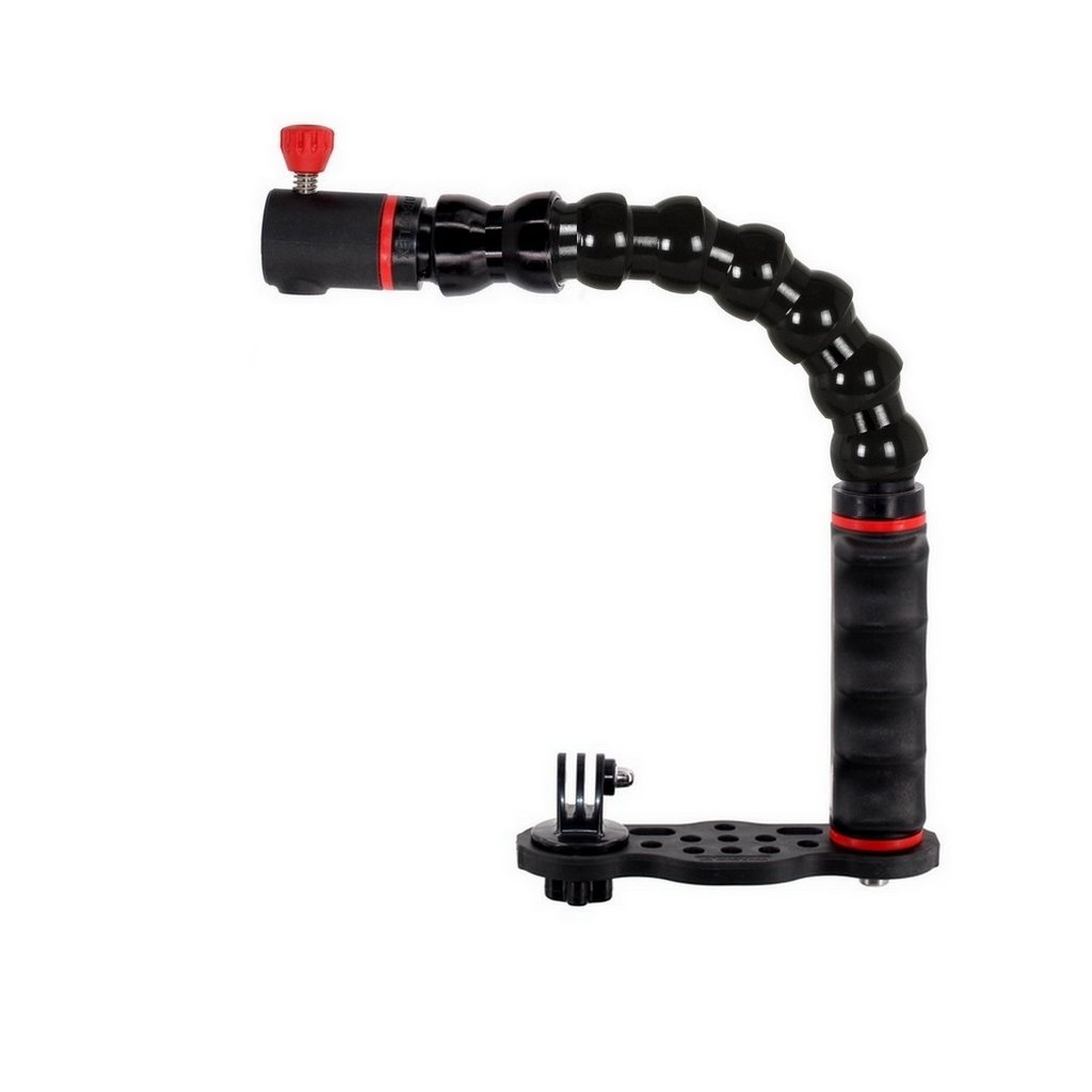 Staffa Subacquea Go-Tray V6 Impugnatura con Braccio Flessibile Terminale Quick Release