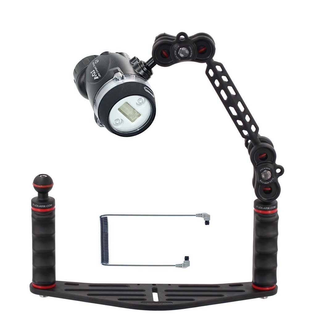 Staffa Subacquea Kit Flash AOI Ultra Compact Strobe Q1 e Fibra Ottica