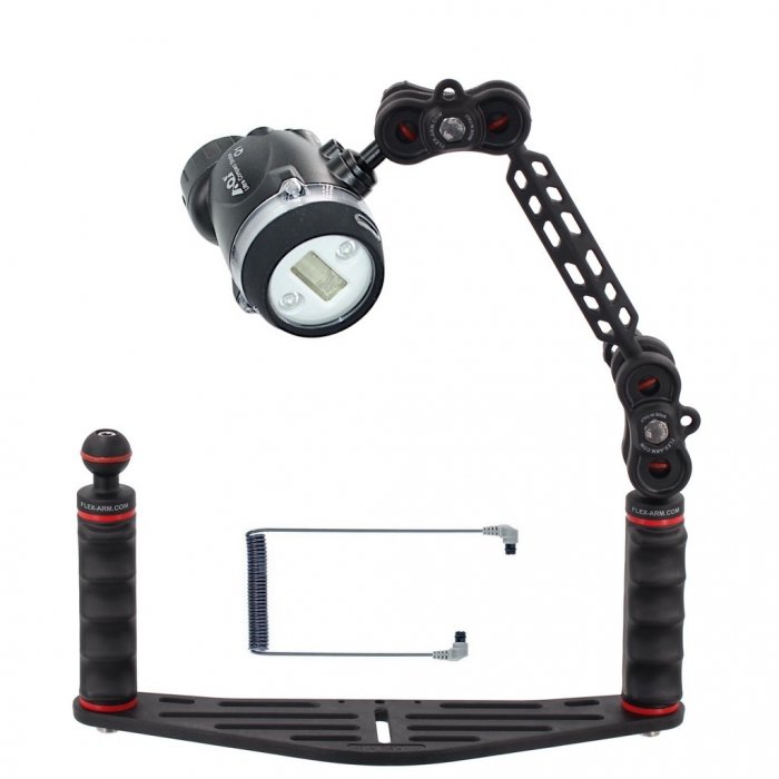 Staffa Subacquea Kit Flash AOI Ultra Compact Strobe Q1 e Fibra Ottica