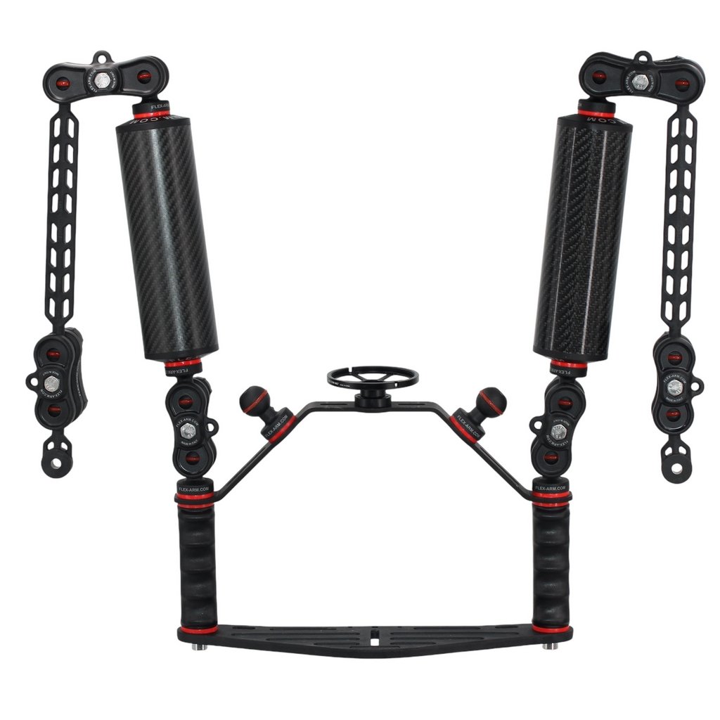 Staffa Fotografia Subacquea Kit Cross Bar Supporto M67 Bracci Galleggianti in Carbonio