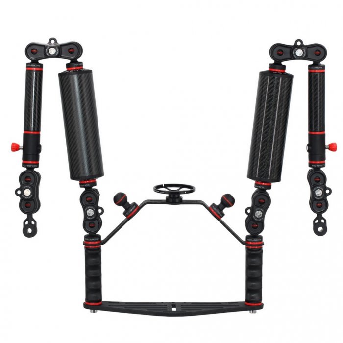 Kameraschiene mit Set Crossbar mit M67 Objektivhalter Carbon Auftriebs Blitzarme - PRO