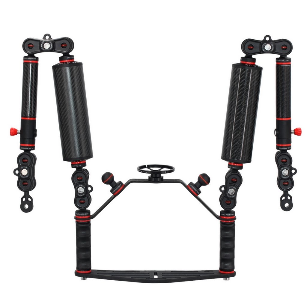 Kameraschiene mit Set Crossbar mit M67 Objektivhalter Carbon Auftriebs Blitzarme - PRO