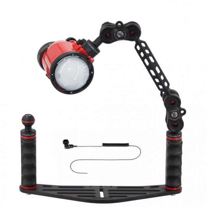 Staffa Subacquea Kit Flash Inon S220 e Fibra Ottica