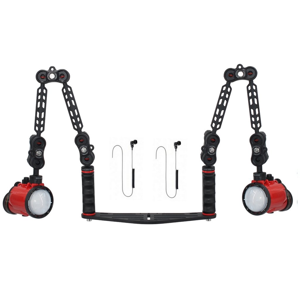 Platine avec Double Flash Inon S220 et Câble Fibre Optique