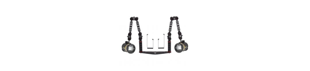 Unterwasser Doppel Blitzgerät Set Sea and Sea Ys-D3 Duo und Lichtleiterkabel Optisches