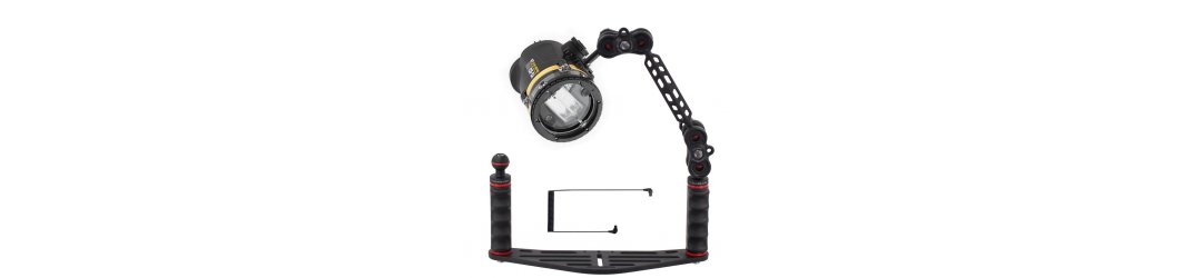 Pack Pletina Carcasas Submarinas con Flash Sea and Sea Ys-D3 Duo y Cable Fibra Óptica