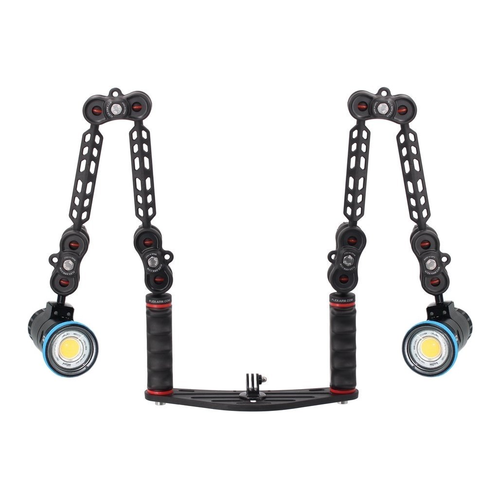 Underwater Tray with Video Light Weefine Solar Flare 4500 Video Light Pack 10000 Lumen