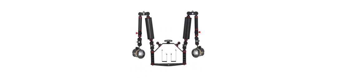 Staffa Fotografia Subacquea Cross Bar Supporto M67 Bracci Galleggianti in Carbonio - PRO - Sea and Sea D3