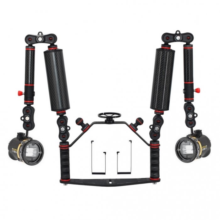 Staffa Fotografia Subacquea Cross Bar Supporto M67 Bracci Galleggianti in Carbonio - PRO - Sea and Sea D3