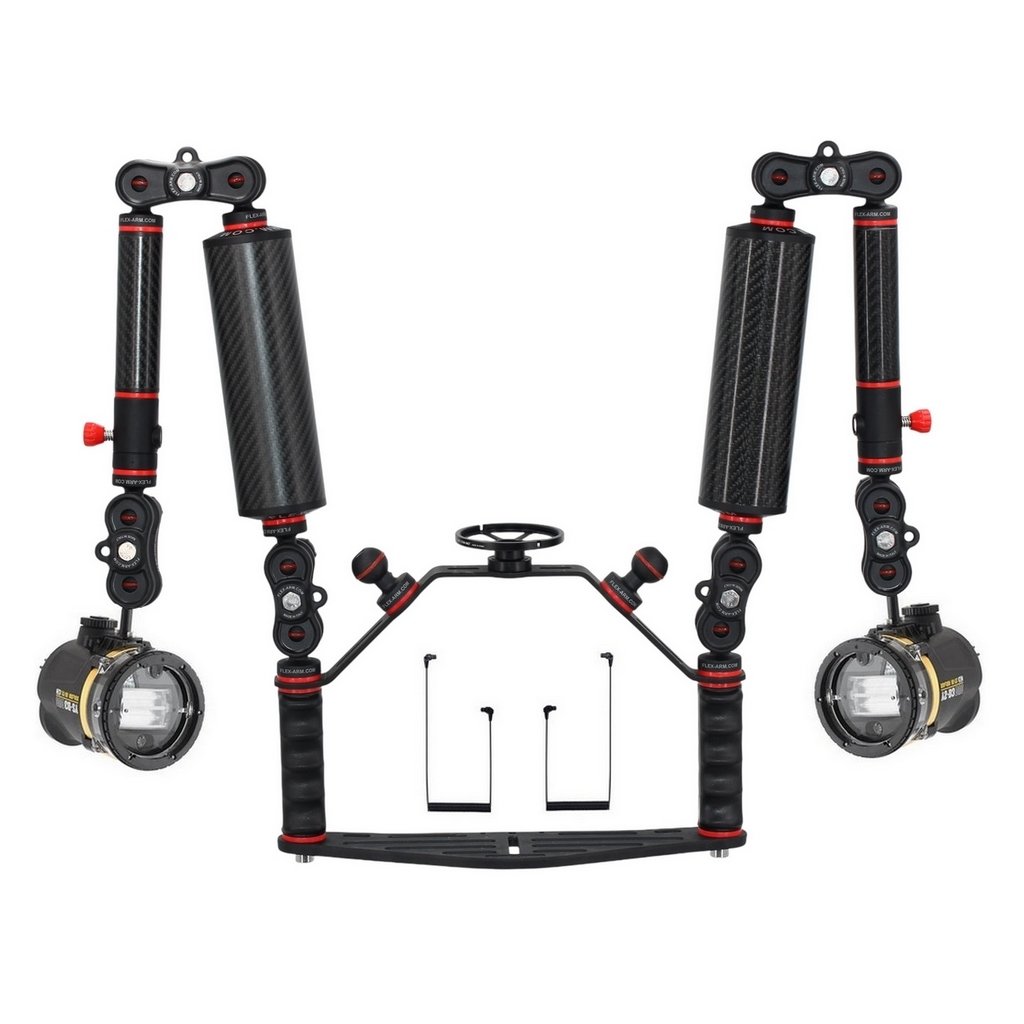 Pletina para Carcasas Kit Cross Bar con Soporte de Lente M67 Brazos Flotantes - PRO - Sea and Sea D3