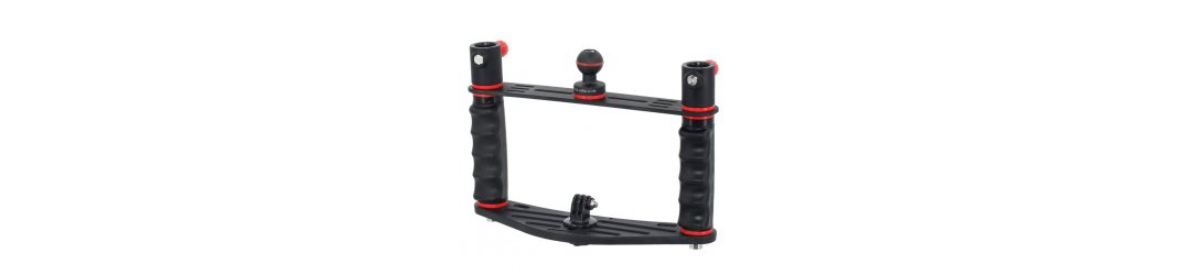 Pletina para Action Cam Doble Puño con Cross Bar Standar con Bola et Quick Release