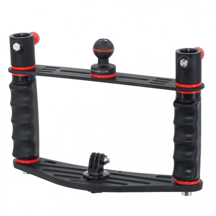 Underwater Tray with Standard Crossbar 1-Inch Ball and Quick Release for Action Camera GoPro