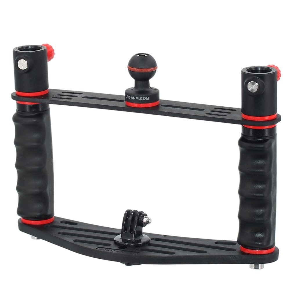 Underwater Tray with Standard Crossbar 1-Inch Ball and Quick Release for Action Camera GoPro
