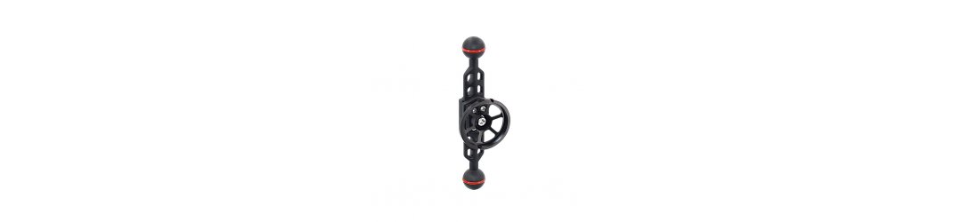 Plastic Carbon Arm with Double 1-inch Ball Length 18 cm and Lens Holder M52